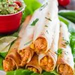Mini crispy chicken wraps.