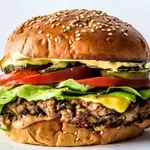 Smoked Salami Beef Burger