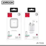 Joyroom JR-T03S In-Ear Detection True Wireless Stereo Headphones, White and Wireless Charging Battery Box 400mAh with Red Case, small Bluetooth 5.0 Version Intelligent noise reduction Auto Pair With IOS System and Show the battery level