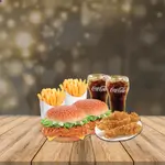 2 Crispy Chicken Sandwich + 4 Pcs Tender Strips + 2 French Fries + 2 Drinks
