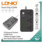 Original ldnio car cable with 6 usb ports and 3 electrical outlets