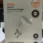 Travel charger 20w wd03 PD fast charger