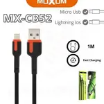 MOXOM MX-CB52 Nylon Braided Zinc Alloy Cyber Data Cable 2.4A Fast Charging