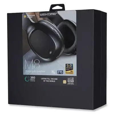 Wk Design Wireless Bluetooth Headphones Black (M8 Black)