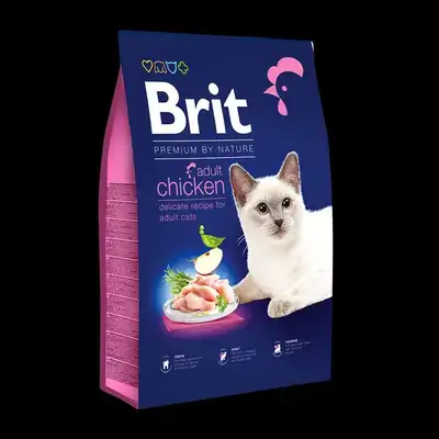 Brit Premium Chicken (by Nature) Dry Food, Adult- Delicate Recipe for Adult Cats 1.5 Kg