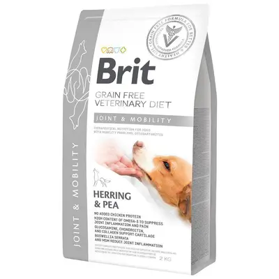 Brit Grain Free Veterinary Diet (Dry food) HERRING & PEA Joint and Mobility THERAPEUTICAL NUTRITION FOR DOGS WITH MOBILITY PROBLEMS OSTEOARTHRITIS 2Kg
