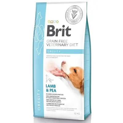 Brit Grain Free Veterinary Diet (Dry food) LAMB & PEA OBESITY THERAPEUTICAL NUTRITION FOR DOGS WITH OVERWEIGHT 2kg