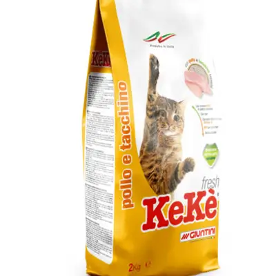 Kekè Fresh Chicken and Turkey Complete feed for kitten and adult 2 kg