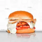 Miss Chicken burger ( mushroom + cheese + bacon )