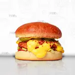 Chicken Jalapeño burger (cheese+jalapeños)