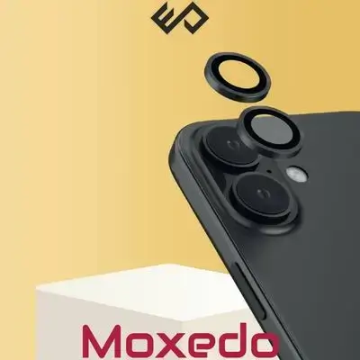 Moxedo Camera Lens Protector Aluminum Alloy with Easy Installation Tool Compatible for iPhone 16 6.1 inch/iPhone 16 Plus 6.7 inch – (Black)