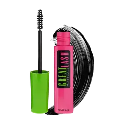 Great Lash Waterproof Mascara 100 BLACKEST BLACK 12.7ml _ MAYBELLINE NEW YORK