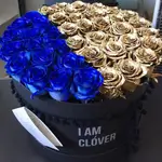 Round Box Of Natural Roses