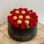 Box of roses and chocolate
