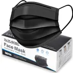 Disposable protective mask 3 layer black 50pcs