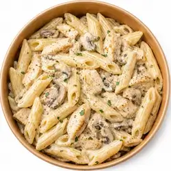 Creamy mushroom chicken penne