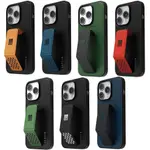 Levelo Morphix Stand Case a Cover Made of Leather and Silicone With a Hand Grip and a Base, the Canadian Levelo Brand, Available for iPhone 14 Pro Max