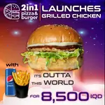 Grilled Chicken Burger + Fries + Drinks