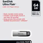 SanDisk Ultra Flair 64GB, USB 3.0 Flash Drive, 150MB/s read