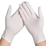 Latex White Gloves Large