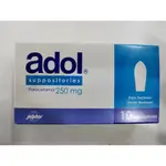 Adol paracetamol 250mg 10 suppositories (julphar)