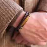 Tiger's Eye Bracelet With Leather