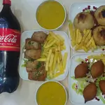 Fried Kibbeh Meal With Grilled Kibbeh Meal and Burak Meal
