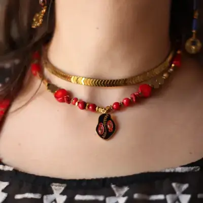 Hawry &Coral Necklace