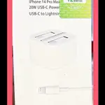 14 Pro Max 20w Usb-c Power Adapter + Usb-c To Lightning