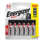 Energizer Battery Aa 4+2 Max