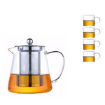 Tea Pot W/strainer With Cup 4pcs