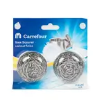 Carrefour Stainless Steel Inox Scourer Silver, 2 Pieces