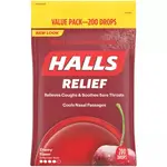 HALLS Relief Cherry 200 Cough Drops