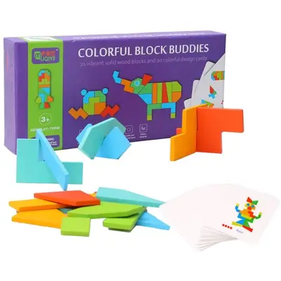 Mideer Colorful Block Buddies Educational Wooden Game (10k/c Case Pack)
