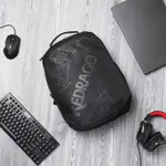 Redragon Gb-76 Travel Laptop Backpack, Business Workstation Computer Gaming Backpack W/durable Double-layer Fabric Liner, Modern Line Logo Print & Large Front Pocket, Fits Up To 18" Laptop