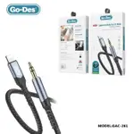 Go-des Lightning Male To 3.5 Male Audio Cable Phone Notebok Computer Speaker Car