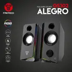 Fantech GS302 Alegro RGB Gaming Speaker Dual Connection BT/3.5mm Audio Jack For Pc Laptop Mobile Phone