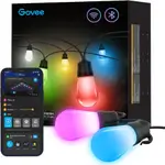 Govee Outdoor String Lights H7020, 48ft RGBIC Outdoor Lights with 15 Dimmable IP65 Waterproof Warm White LED Bulbs, 47 Scene Modes Smart Outdoor String Lights Work with Alexa for Decoration, Patio