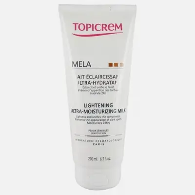Topicrem MELA Unifying Ultra-Moisturizing Milk SPF15 200ml يقدم حلاً شاملاً لأولئك الذين يبحثون عن ترطيب البشرة وحمايتها وتوحيدها.
