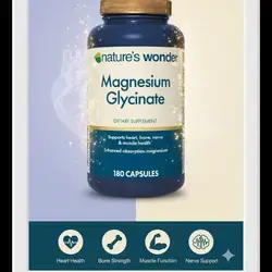 Magnesium Glycinate 180 Capsules _ Healthy Heart, Bones, Sleep, and Muscle
