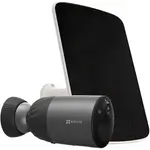 EZVIZ Security Camera with Solar Panel Powered, 2K Outdoor Battery WiFi Camera, 210 Days Rechargeable Life, Spotlight, Color Night Vision, IP66 Waterproof, Built-in 32GB/Cloud Storage|BC1C Kit