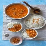 Rice، chicken and soup 1 Person