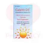 ColeVit Vitamin D3 1000IU 30 Capsules U.K