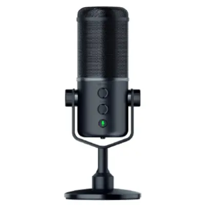 Razer Seiren Elite USB Streaming Microphone: Professional Grade High-Pass Filter - Built-In Shock Mount - Supercardiod Pick-Up Pattern - Anodized Aluminum - Classic Black