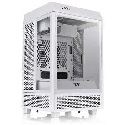 Thermaltake Tower 100 Snow Edition Tempered Glass Type-C (USB 3.1 Gen 2) Mini Tower Computer Chassis Supports Mini-ITX CA-1R3-00S6WN-00
