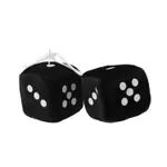 Car-styling Fuzzy Dice Black