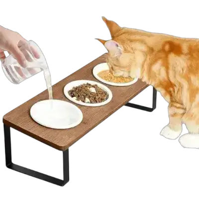 Sunhoo Cat Triple Bowls