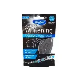 wisdom active whitening infused flossers
