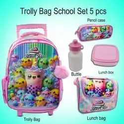 Trolley Bag School Set 5pcs