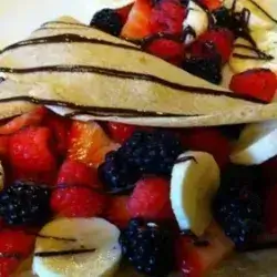 Crepe with Banana , Nutella , Oreo , KitKat and Pistachio